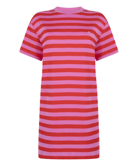 Chemise de nuit col rond, Rose