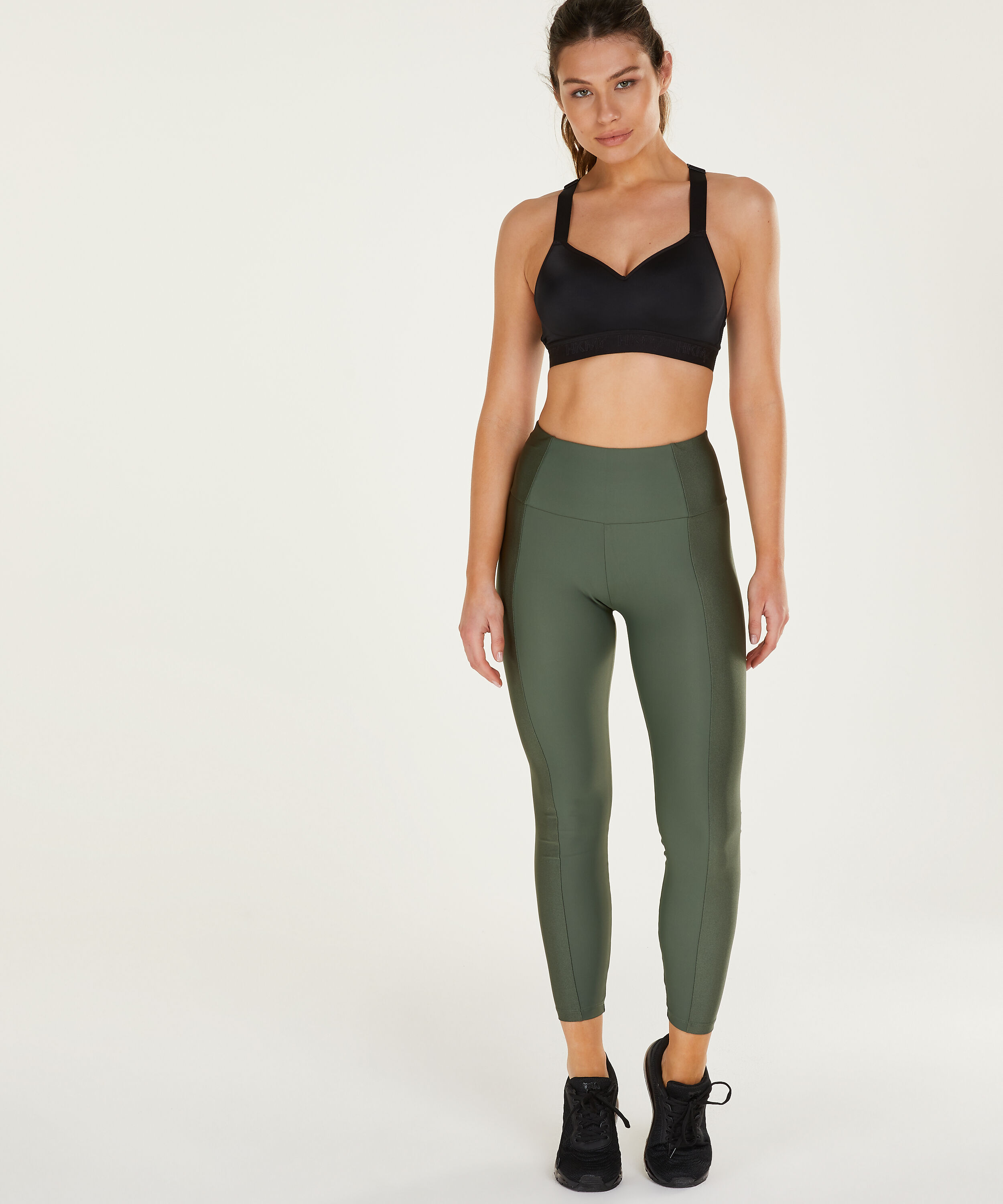 HKMX High waisted sport legging Shine On, Groen