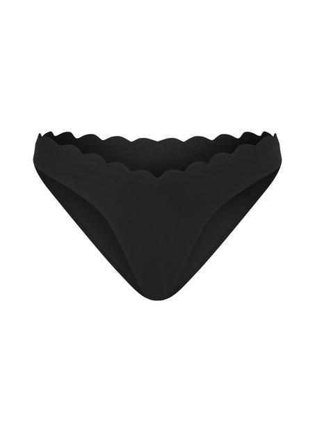 Slip de Bikini &Eacute;chancr&eacute;s Scallop, Noir
