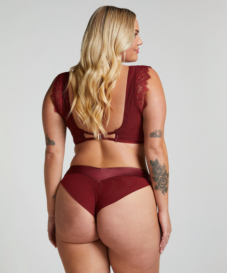 Niet-voorgevormde longline beugel bh Zoe, Rood