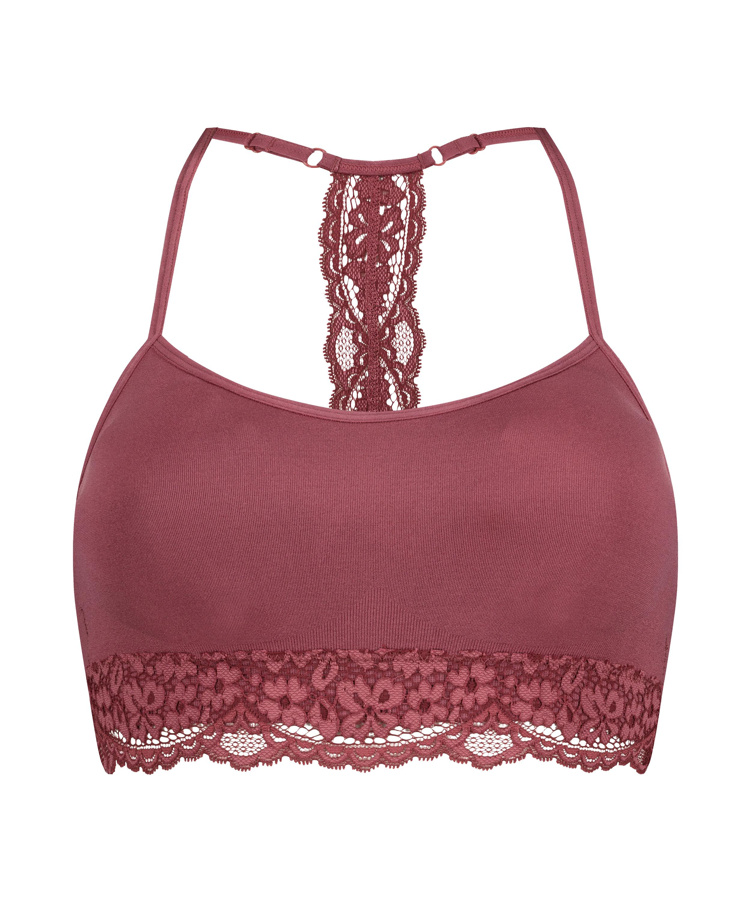 Seamless bralette Marine, Rood, main