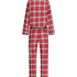 Pyjama set check Twill, Rood