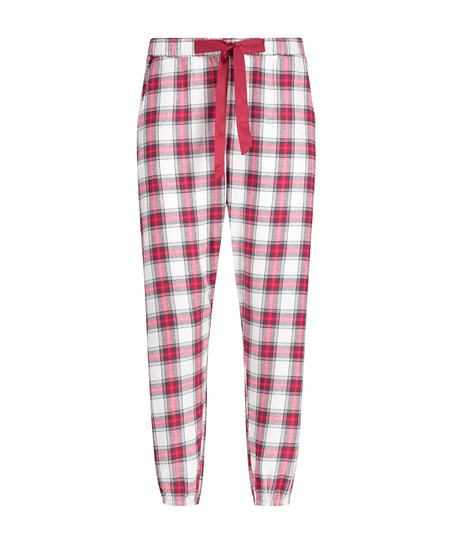 Petite Pyjamabroek Twill Check, Rood