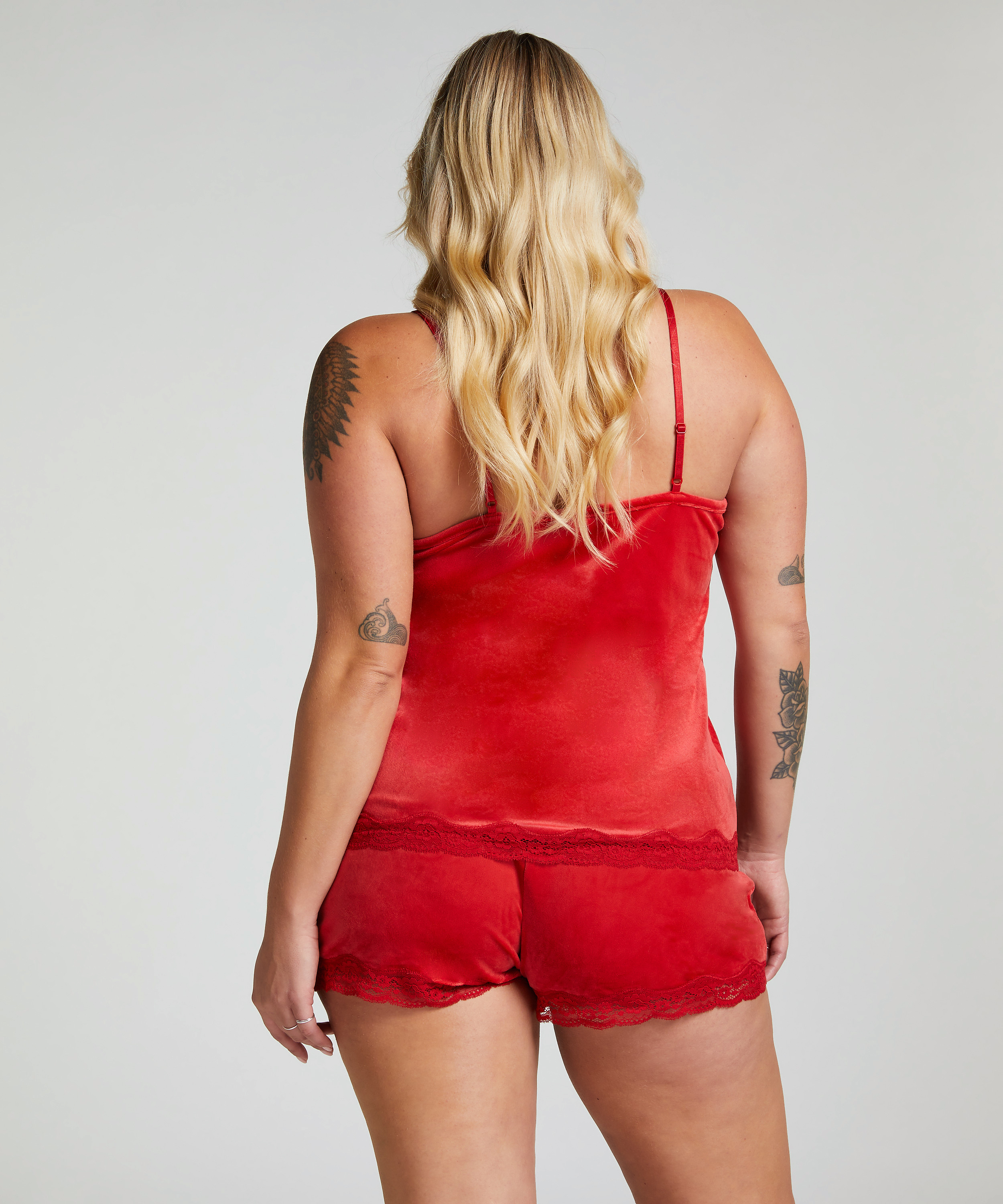 Shorts Velours Lace, Rood, main