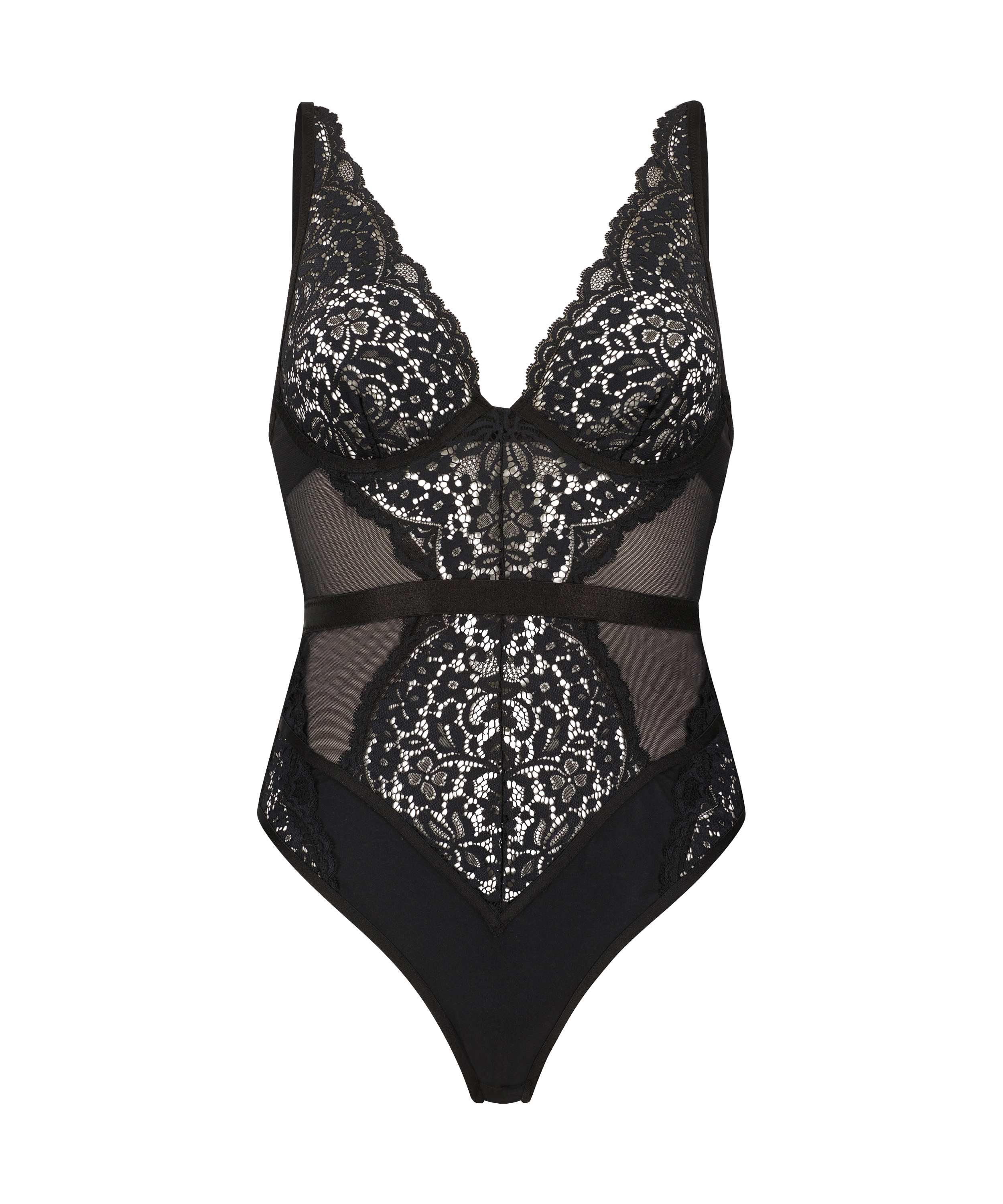 Rose underwired body, Zwart, main