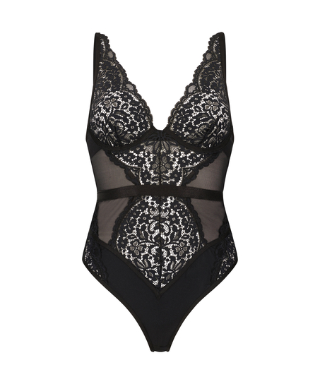 Rose underwired body, Zwart