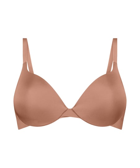 Soutien-gorge &agrave; armatures pr&eacute;form&eacute; push-up Smooth, Brun
