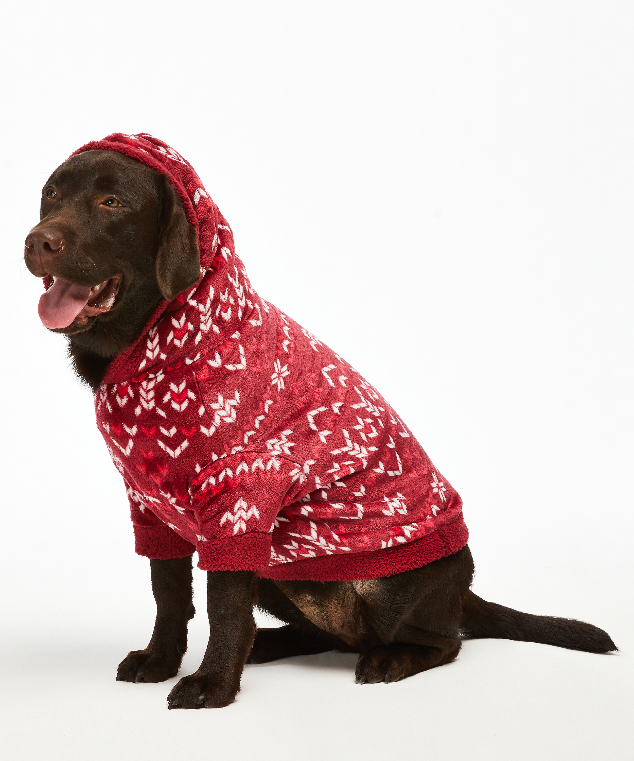 Fleece honden onesie, Rood, main