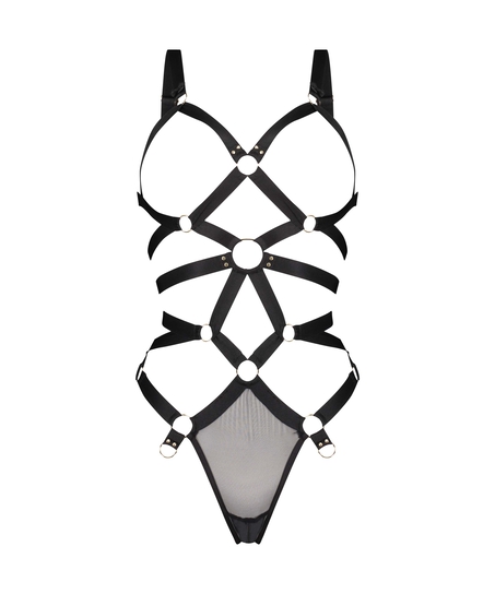 Private Body avec entrejambe ouvert Jesse, Noir