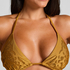 Haut de bikini triangle Boho, Jaune