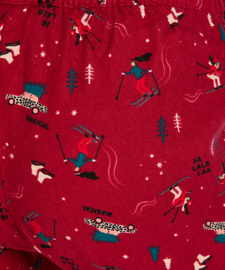 Petite Pyjamabroek Twill, Rood