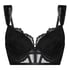 Voorgevormde longline push-up beugel bh Whitney, Zwart