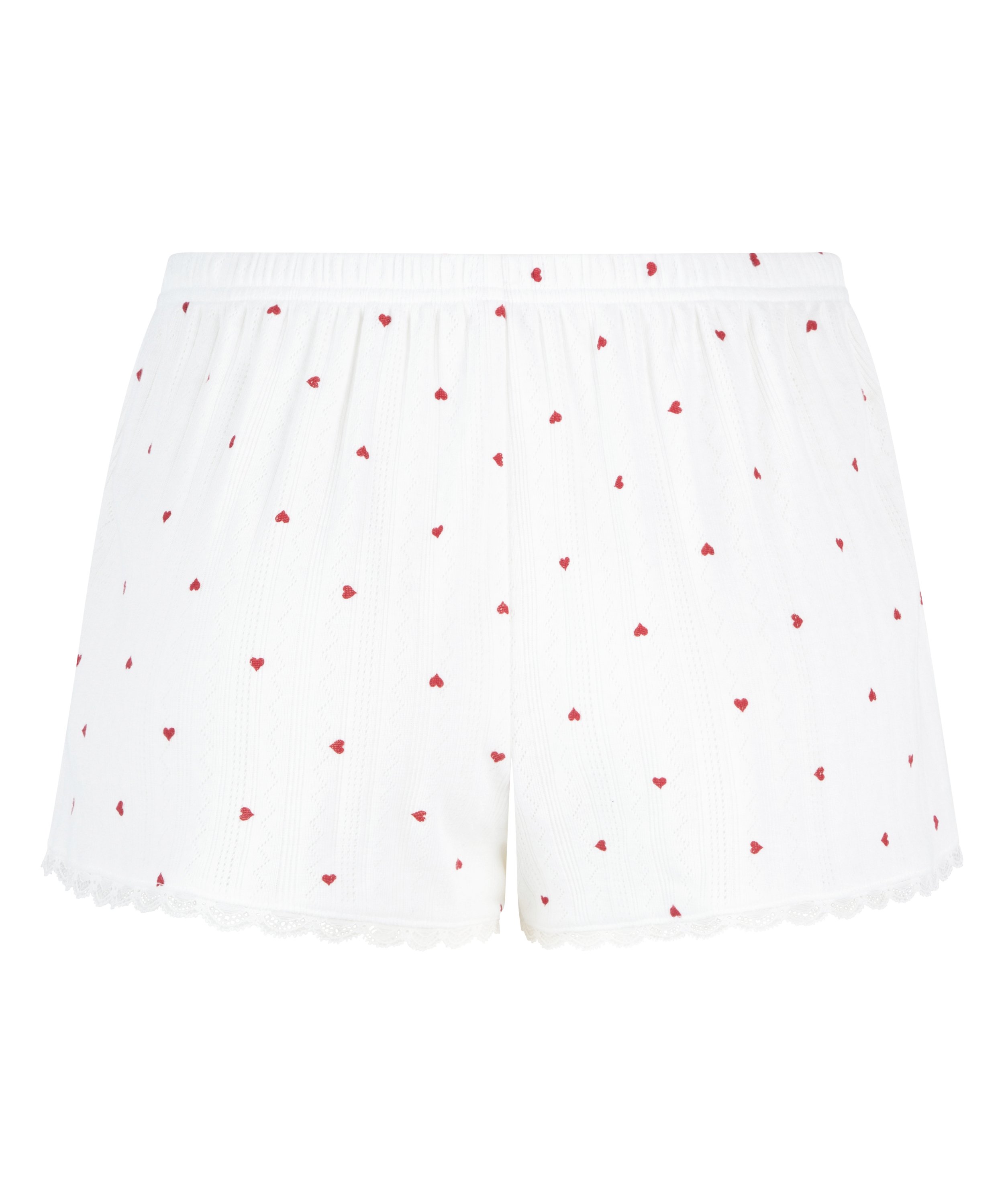 Short de pyjama Pointelle, Blanc, main