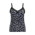 Cami top Velours Lace, Grijs