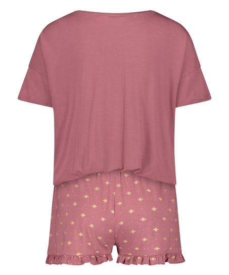 Korte pyjama set, Roze