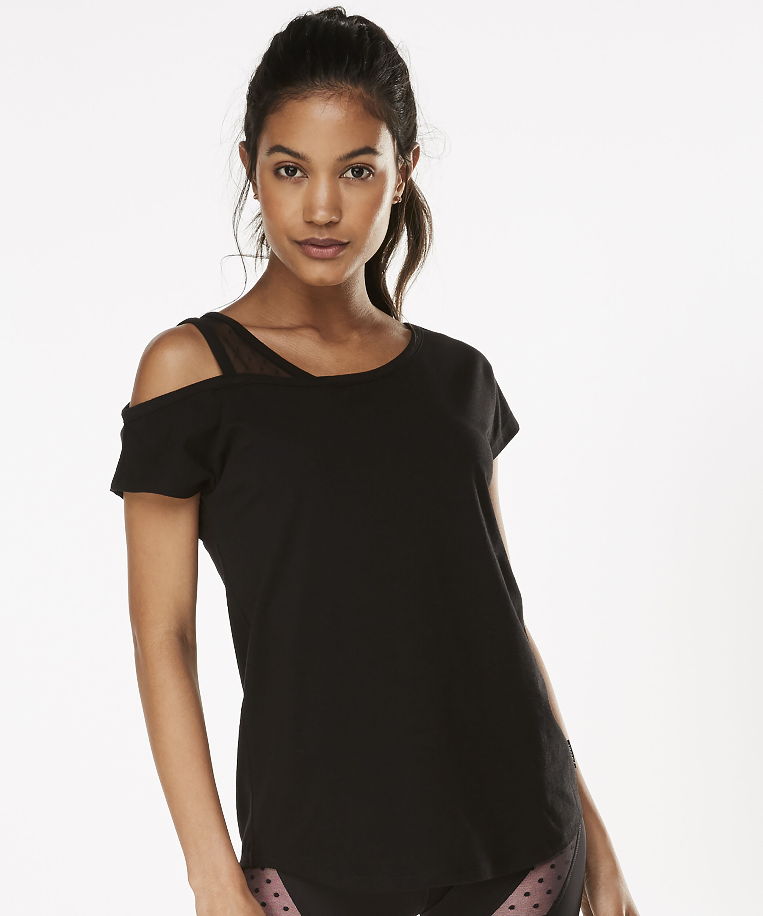 HKMX Korte mouwen sportshirt Branded, Zwart