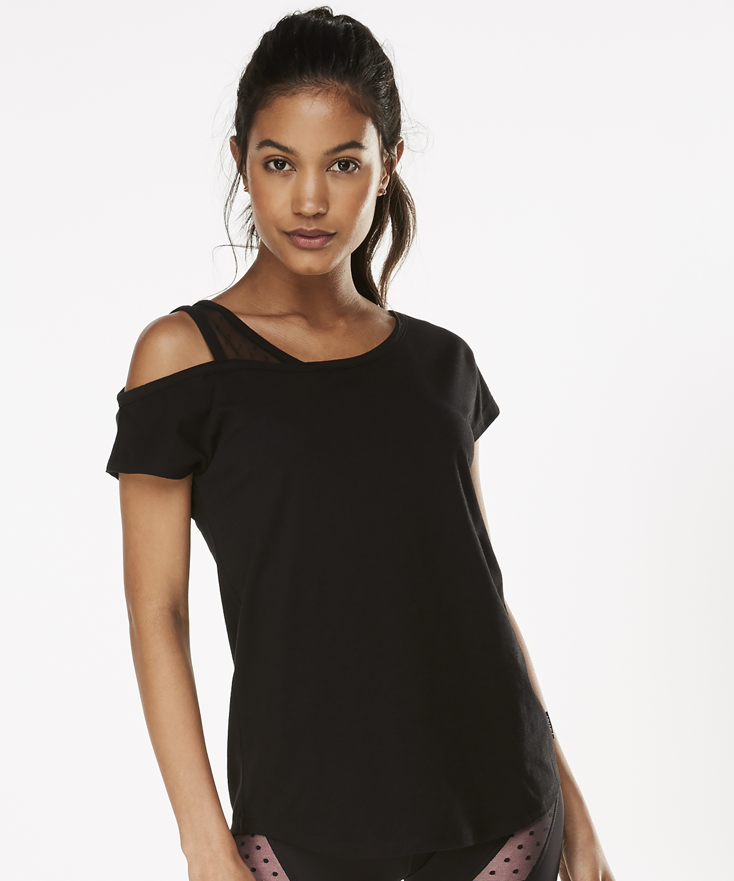 HKMX Korte mouwen sportshirt Branded, Zwart, main