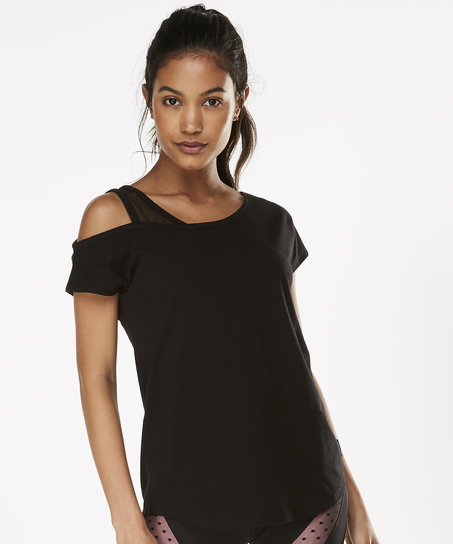 HKMX Korte mouwen sportshirt Branded, Zwart