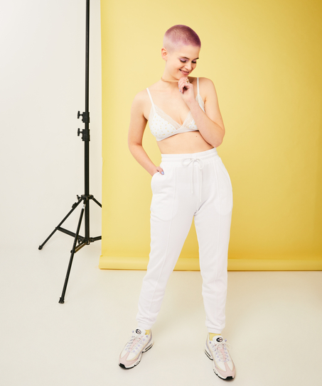 Pantalon de jogging Snuggle Me, Blanc