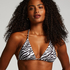 Triangel bikinitop Doha Zebra, Wit
