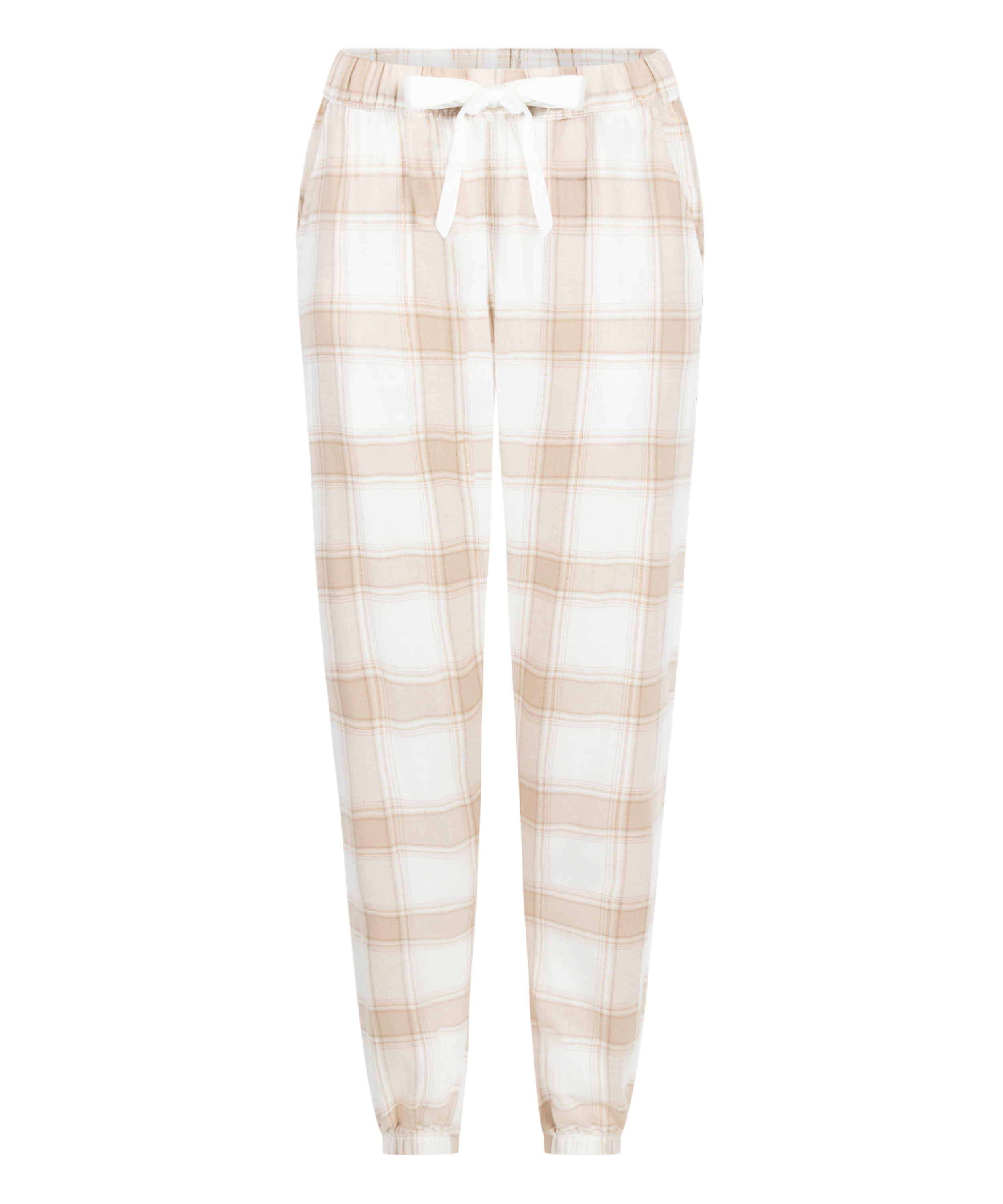 Pyjamabroek Flannel, Beige, main