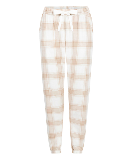 Pyjamabroek Flannel, Beige