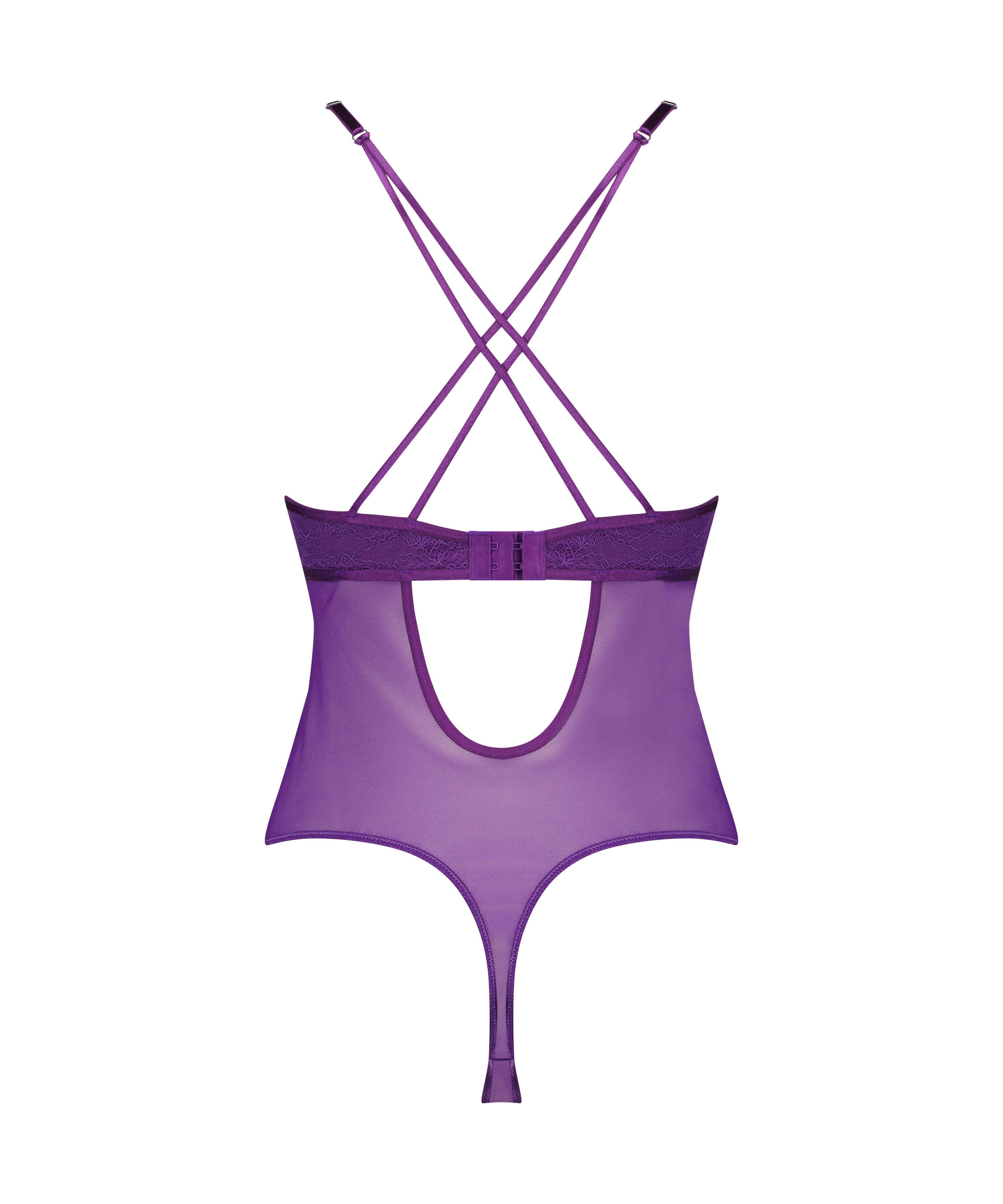 Body &agrave; armatures non rembourr&eacute; Isabelle, Pourpre, main