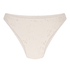 Bas de bikini &eacute;chancr&eacute; en crochet, Blanc