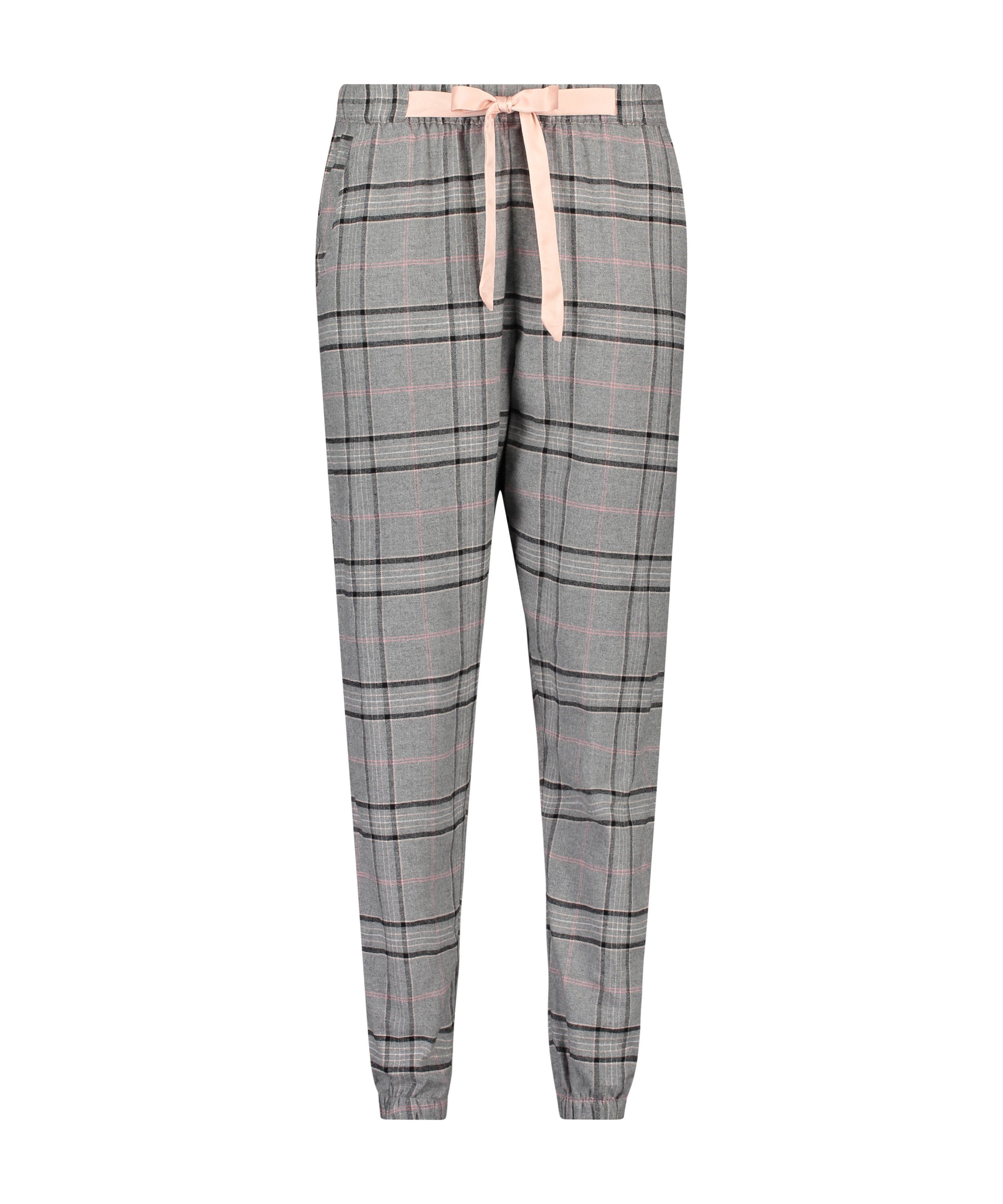 Petite Pyjamabroek Twill Check, Grijs, main