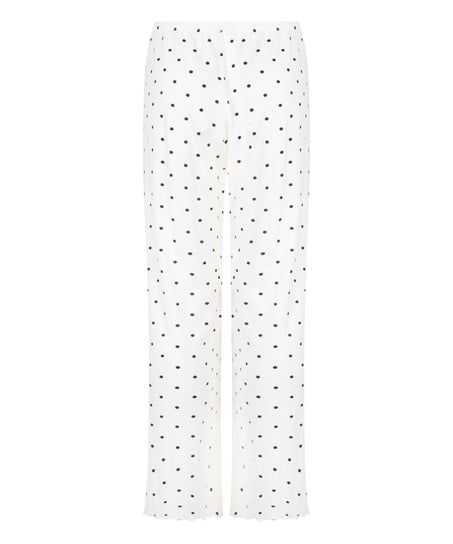 Pyjama Pant Loose Pointelle, Blanc