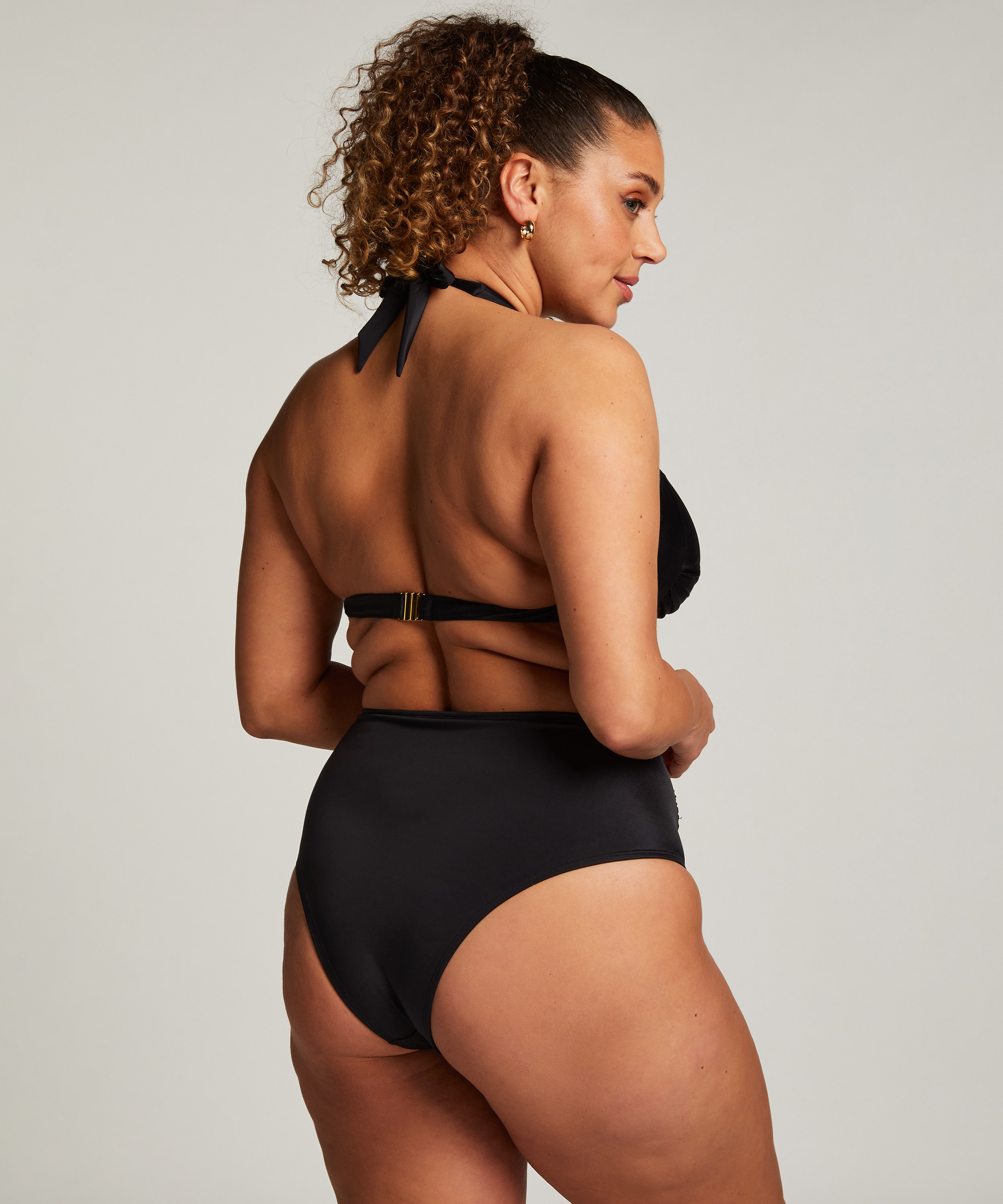 Haut de bikini bandeau Top, Noir, main