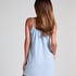 Mousseline Slipdress, Blauw