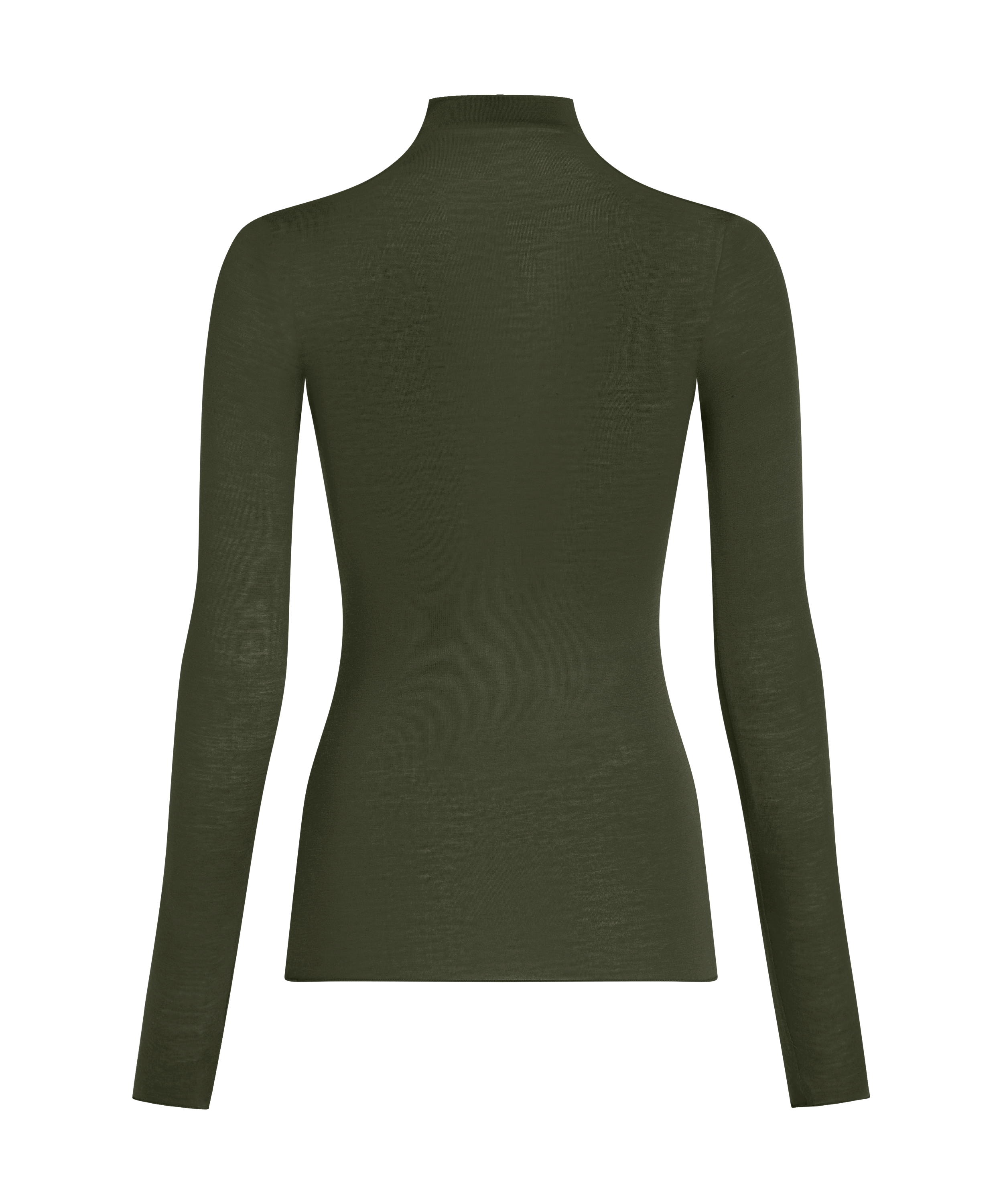 super soft Turtleneck shirt met Cashmere, Groen, main