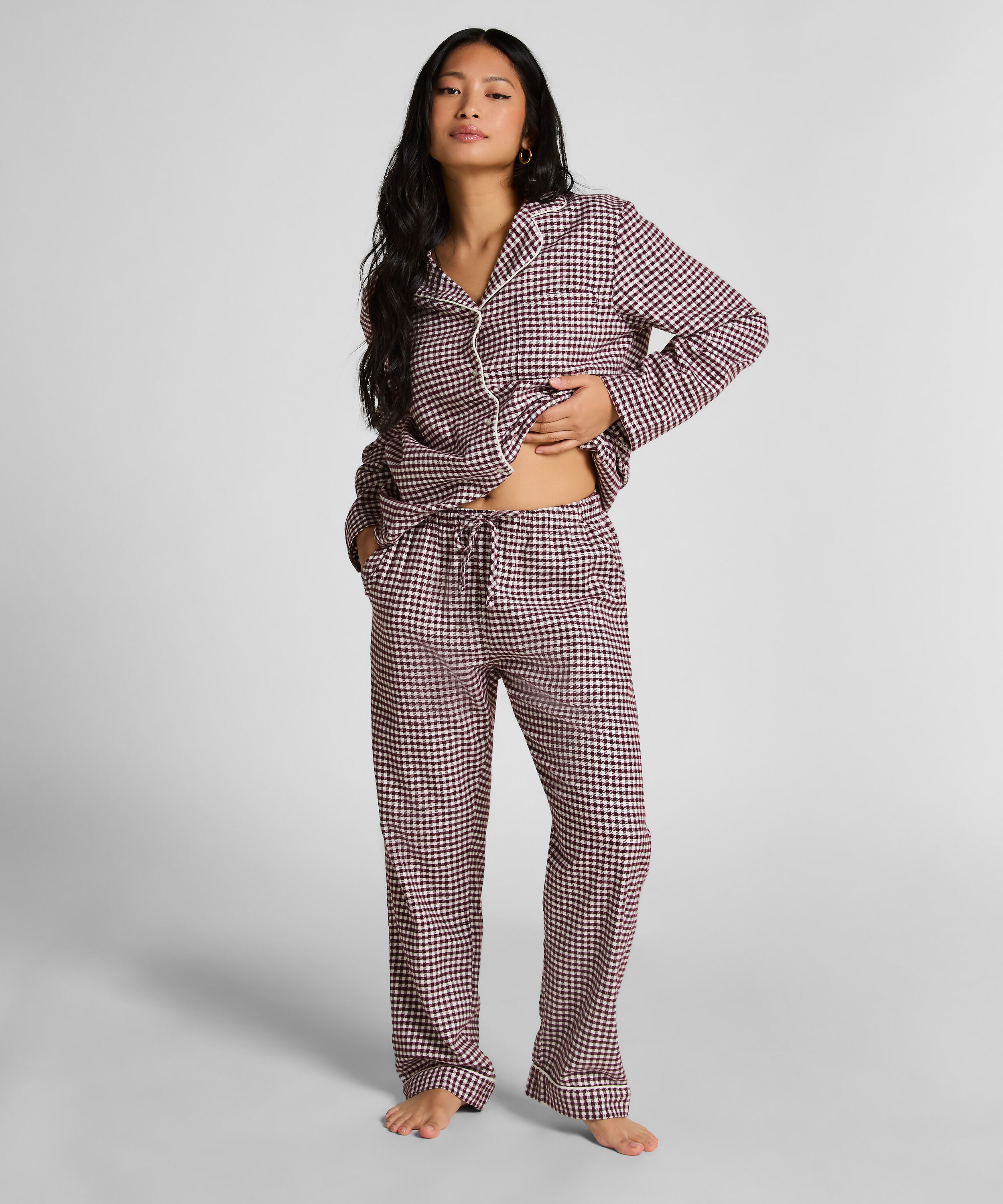 Pantalon de Pyjama Flanel, Pourpre