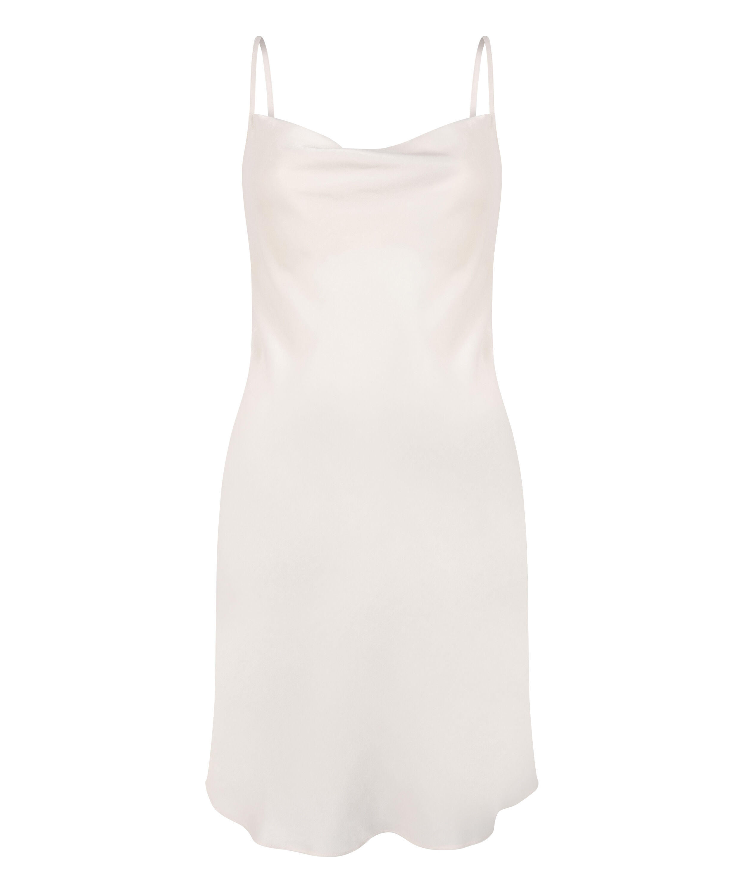 Minimal satijnen slipdress, Wit
