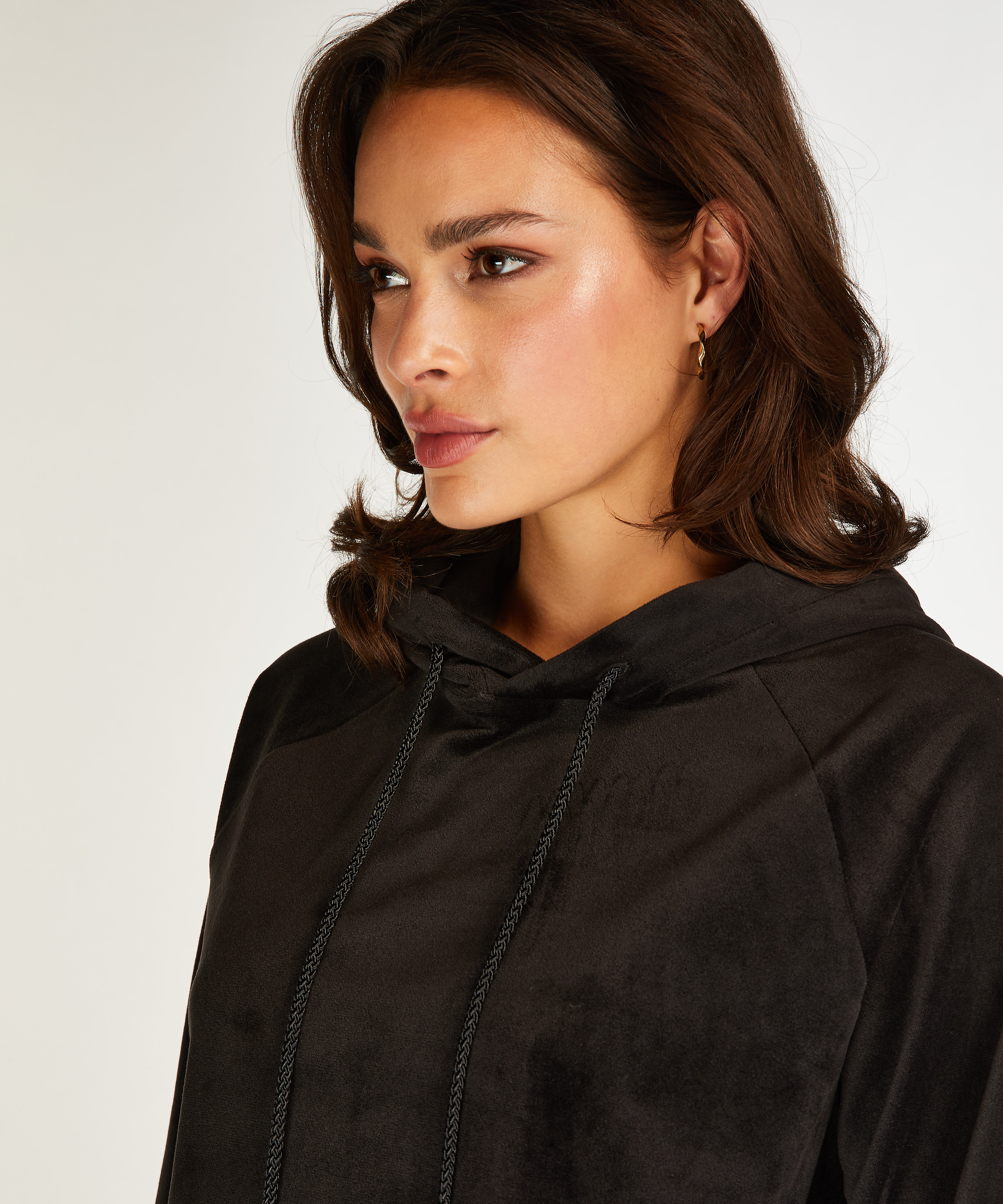 Top Velours, Zwart, main