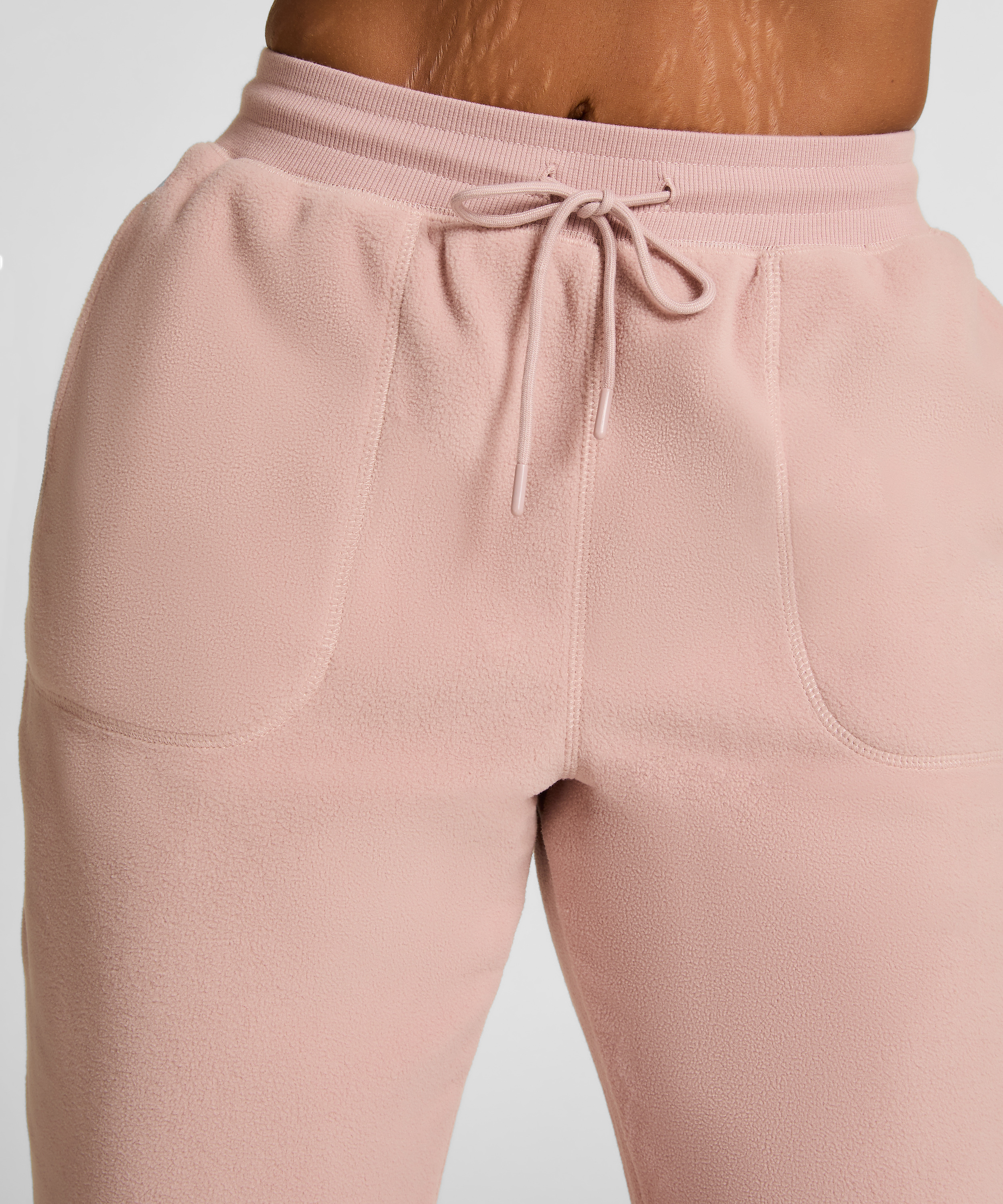 Sportieve fleece joggingbroek, Roze, main