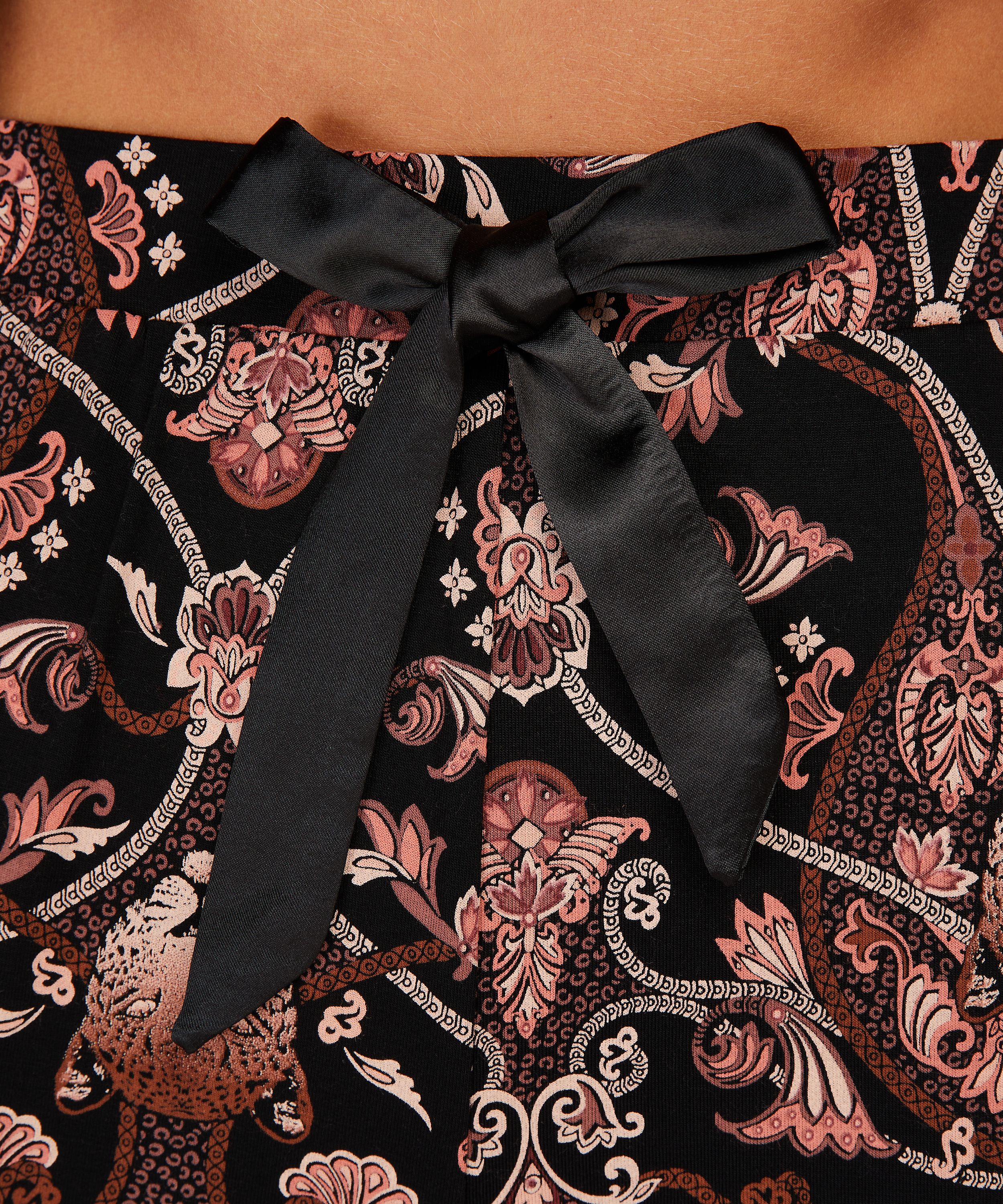 Pantalon de pyjama Jersey, Noir, main