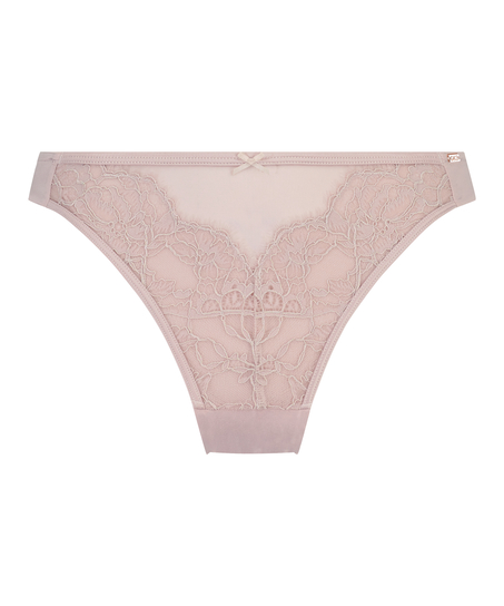 Hoog uitgesneden string Leni, Paars