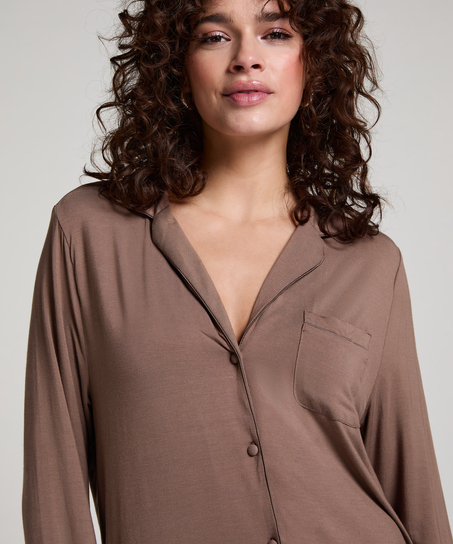 Nachthemd Jersey Essential, Bruin