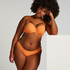 Haut de bikini Lurex Scallop, Orange