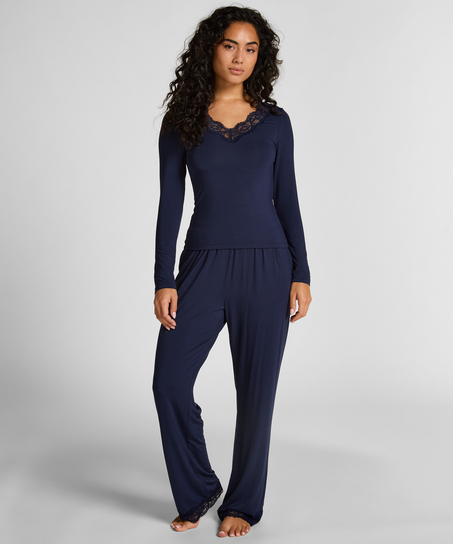 Pyjama set, Blauw
