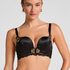Soutien-gorge &agrave; armatures longline push-up pr&eacute;form&eacute; Avela, Noir