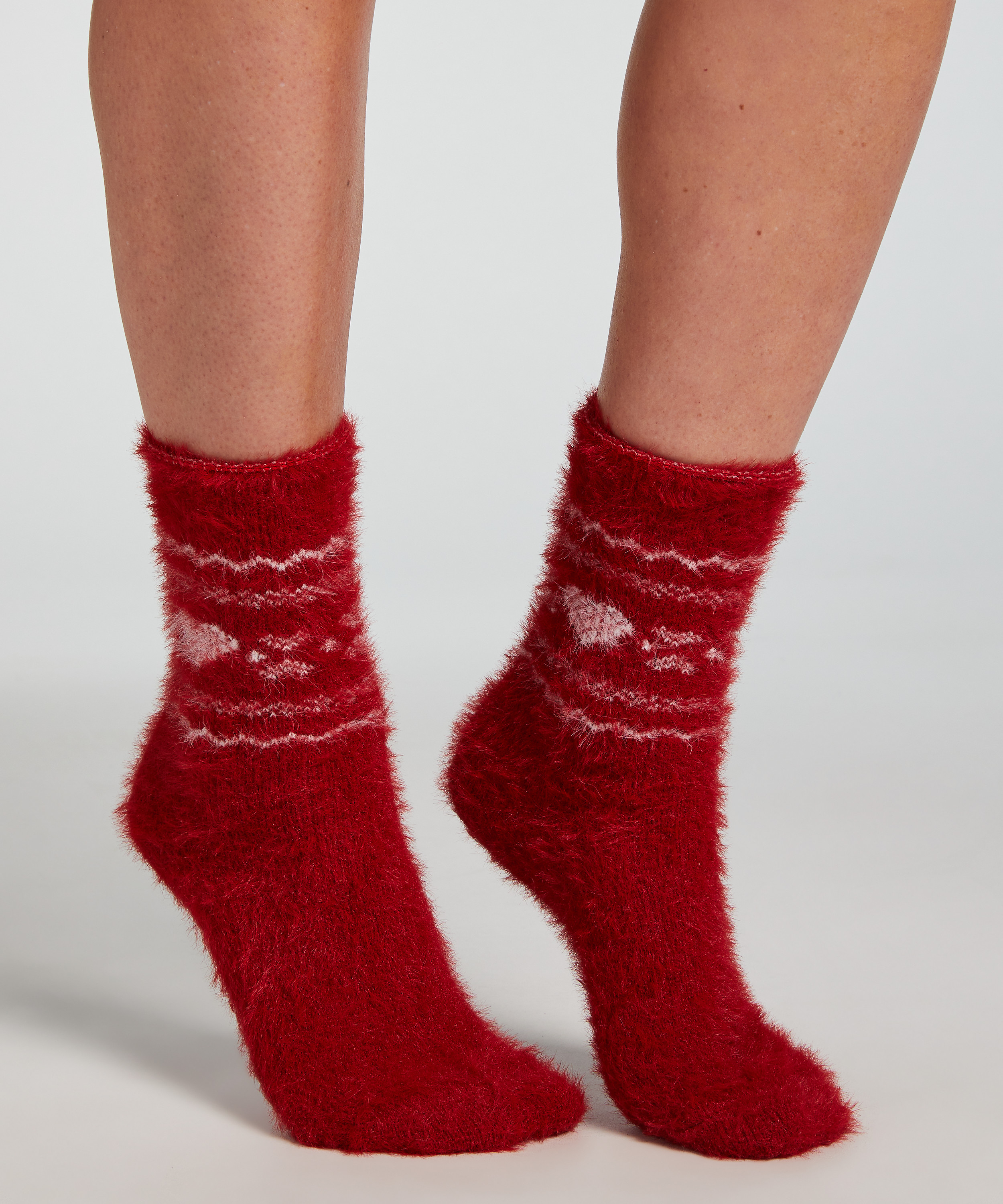 2 paar sokken Cosy, Rood, main