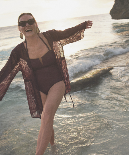 Gehaakte strandkaftan, Paars