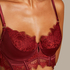 Voorgevormde longline beugel bh Zoe, Rood