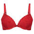 Soutien-gorge &agrave; armatures pr&eacute;form&eacute; push-up Maya, Rouge