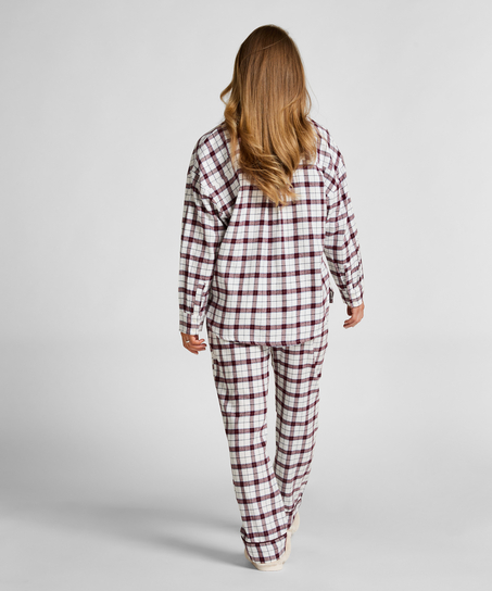 Pyjamatop Flannel, Wit