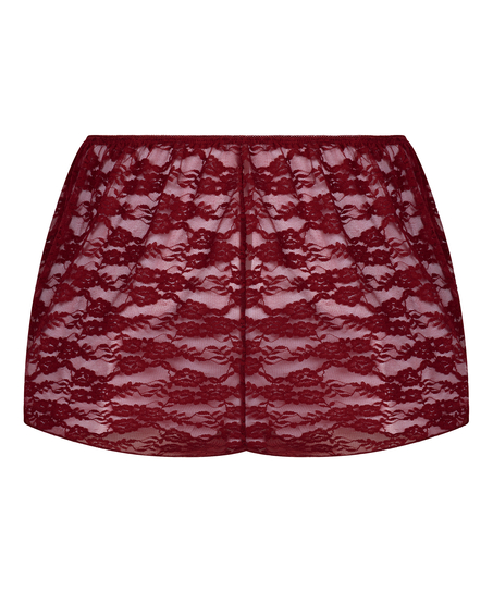 Short en dentelle int&eacute;grale, Rouge