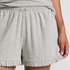 Pointelle short, Grijs